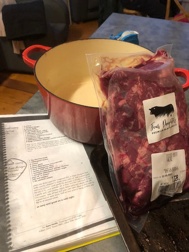 Lou and friends Best Ever Beef Curry with Four Daughters Diced Beef